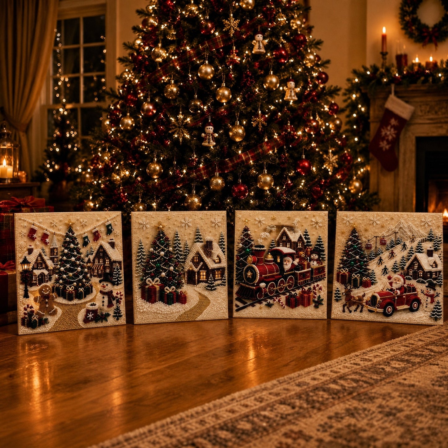 Christmas Diamond Painting Kit For Festive Wall Art