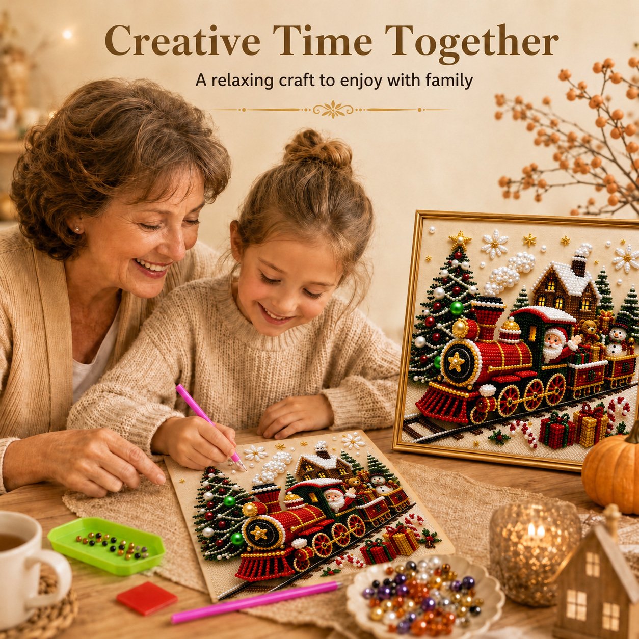 Christmas Diamond Painting Kit For Festive Wall Art