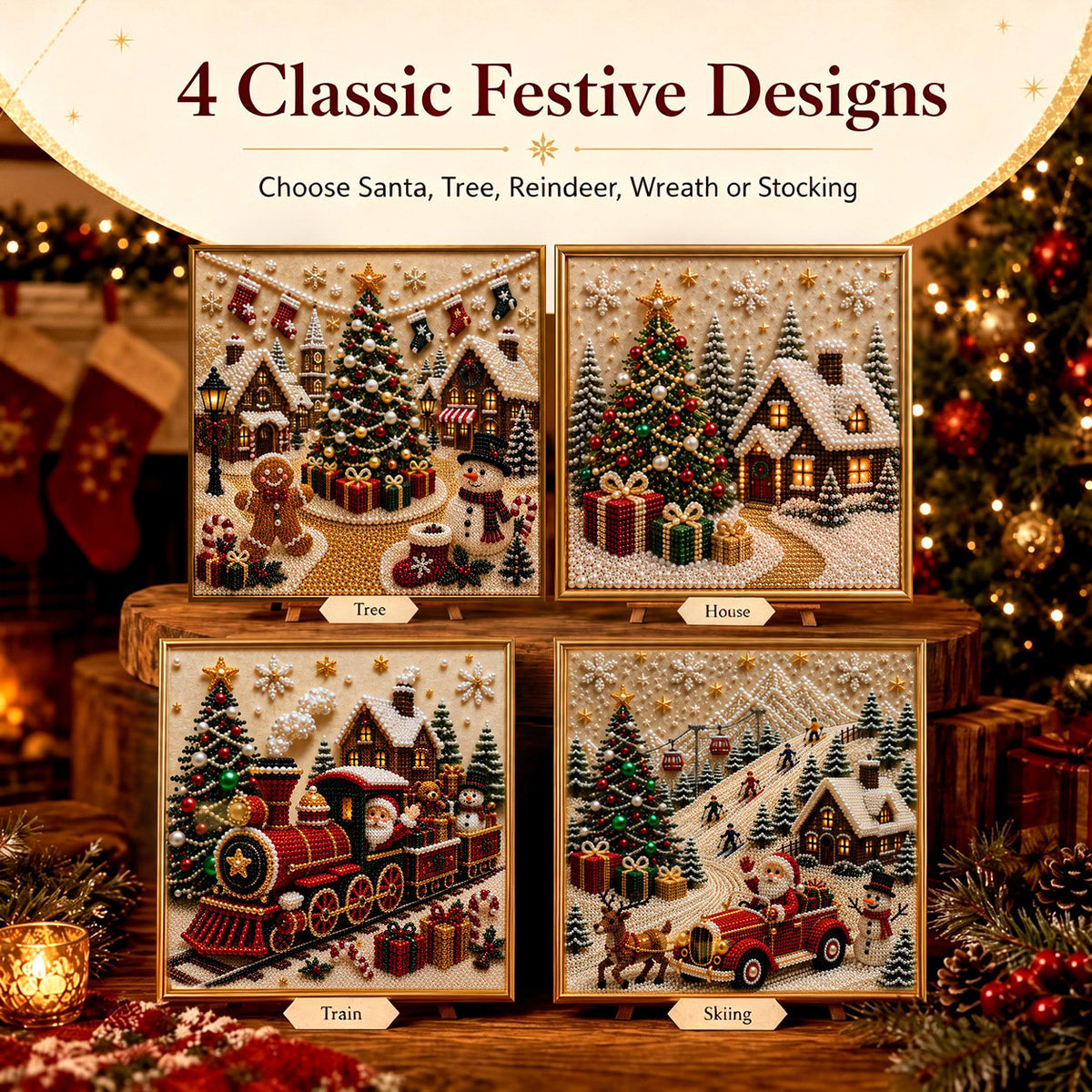 Christmas Diamond Painting Kit For Festive Wall Art