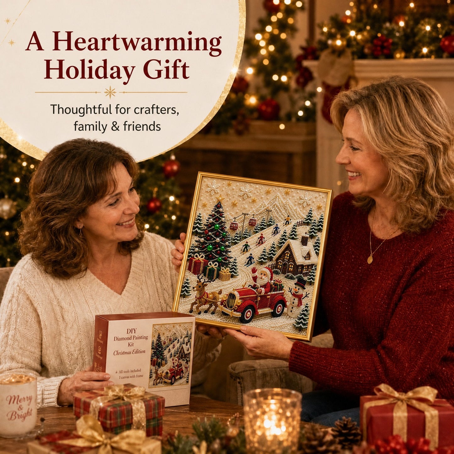 Christmas Diamond Painting Kit For Festive Wall Art