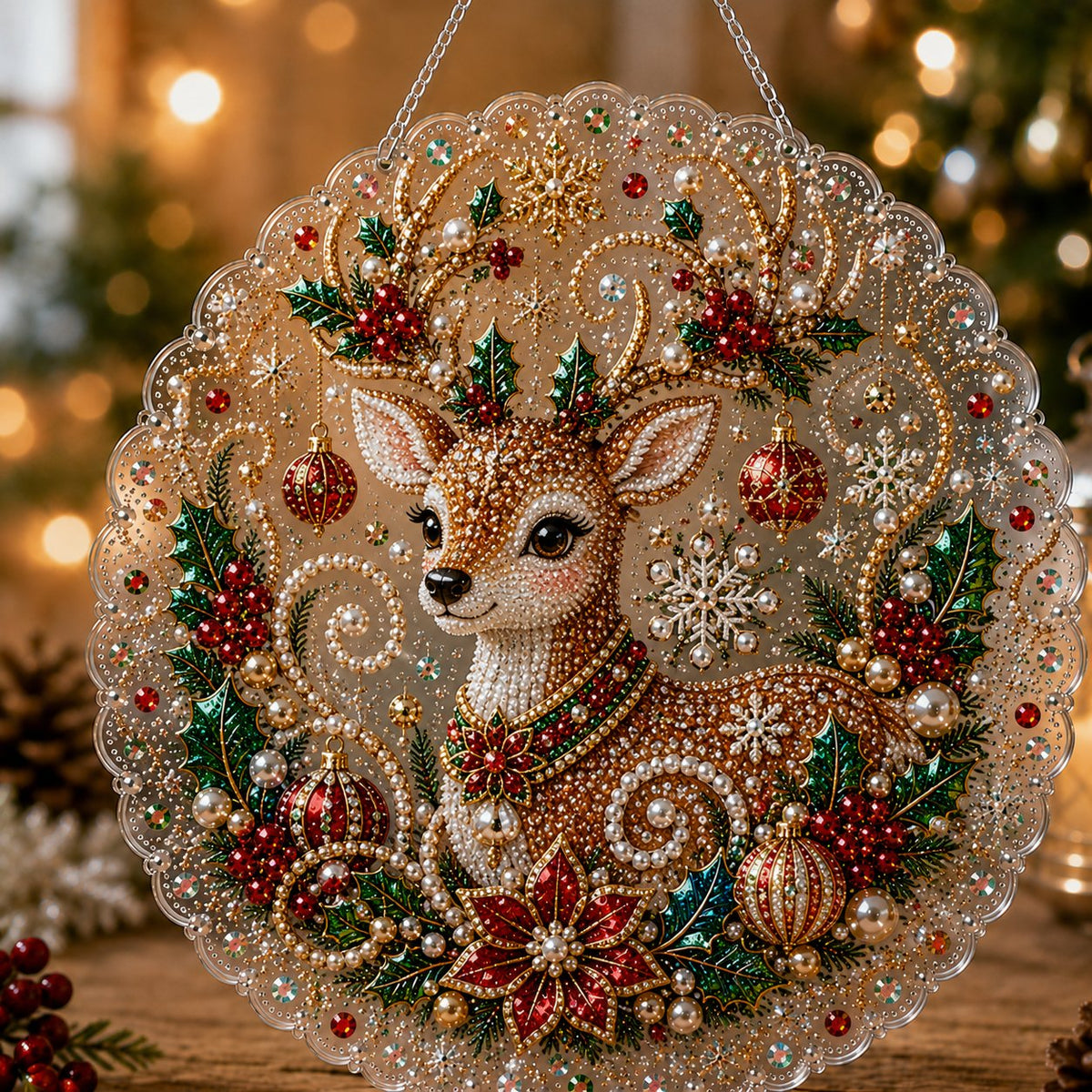Kit di Arte a Diamante Natalizio per un Cattura Luce Festivo