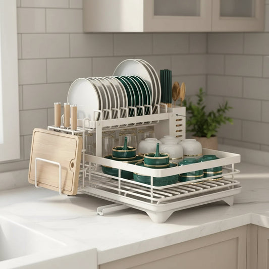 Foldable Stainless Steel Dish Rack