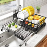 Large Dish Drying Rack with Integrated Drip Tray