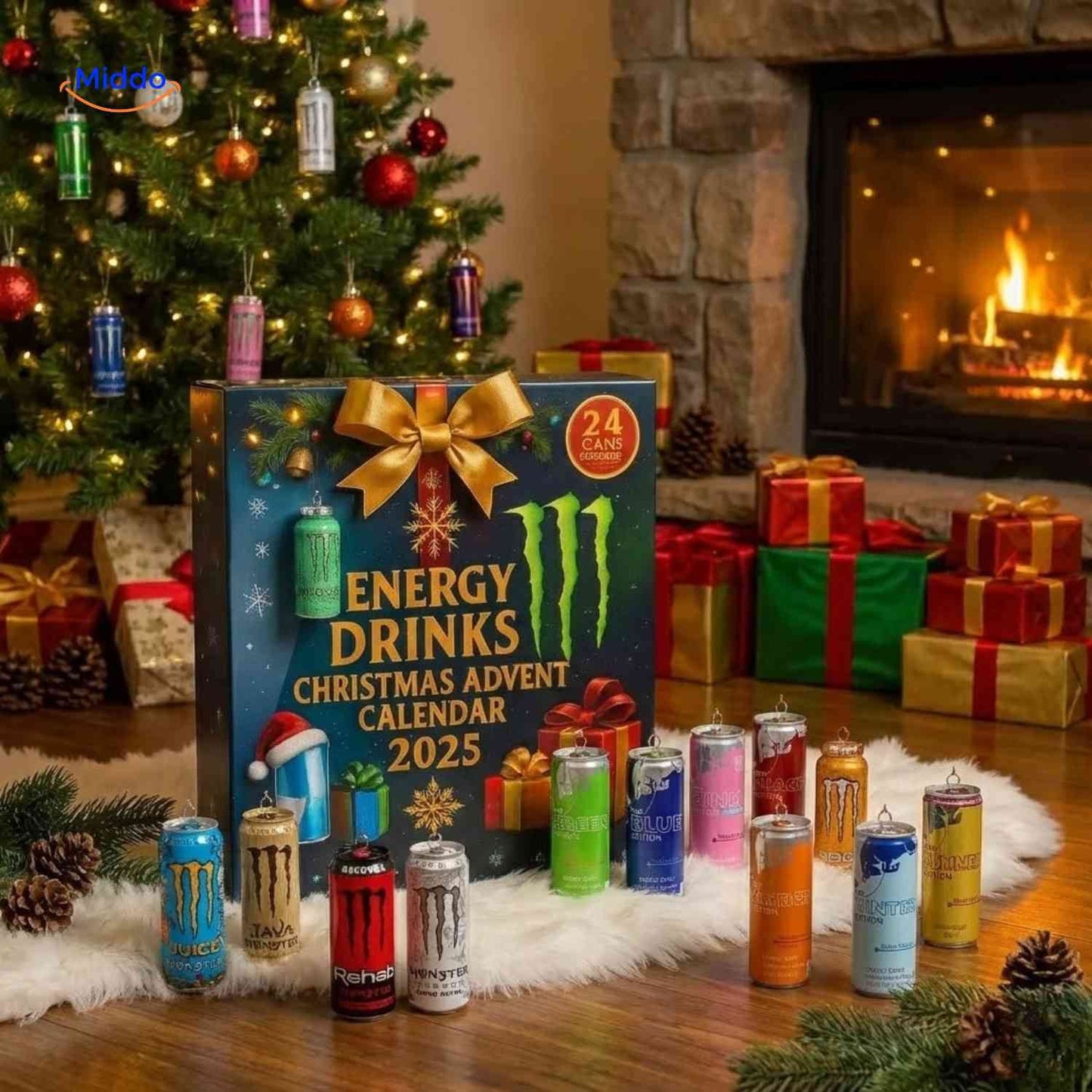 Energy Drink Advent Calendar With Daily Spark
