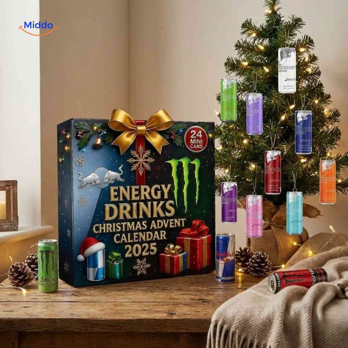 Energy Drink Advent Calendar With Daily Spark