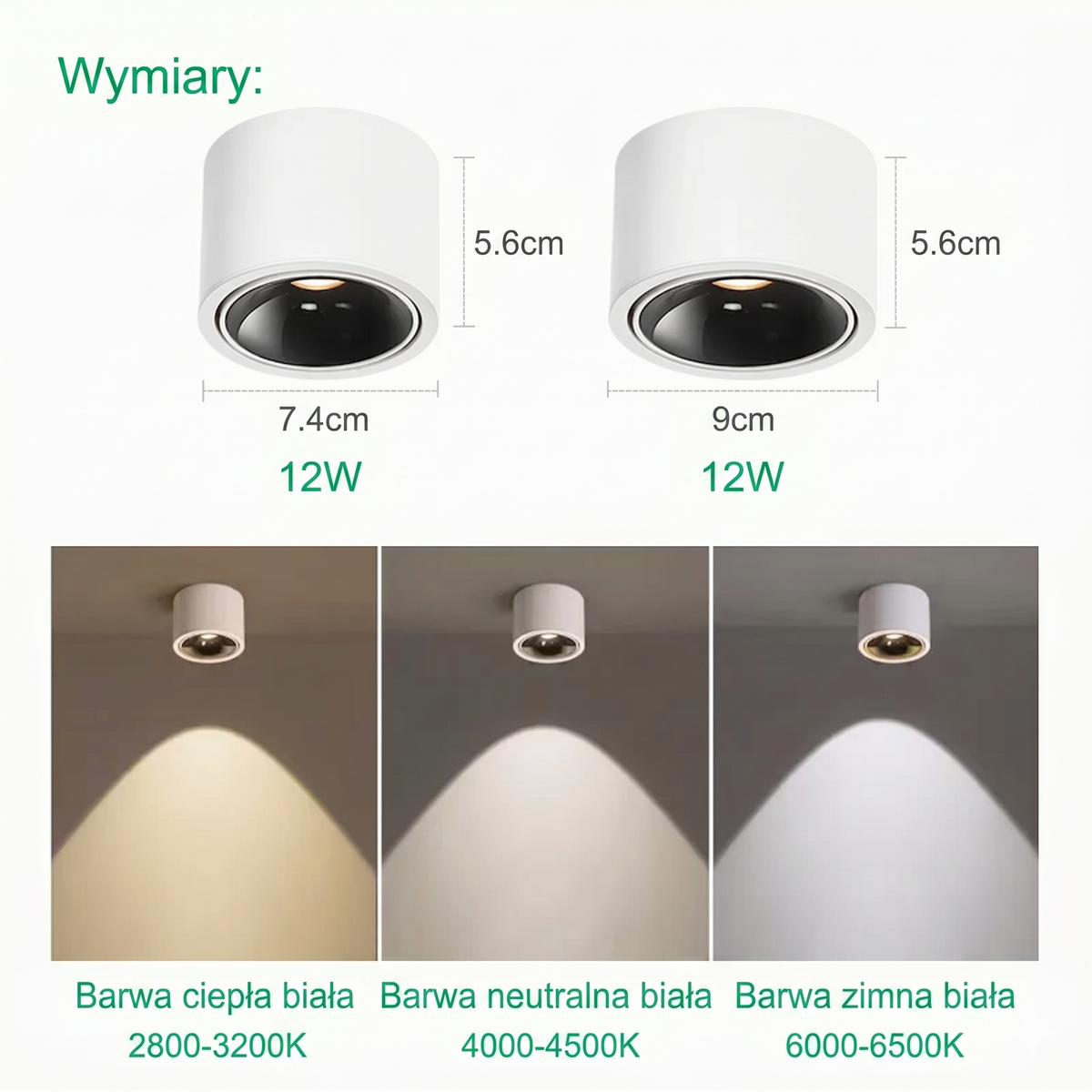 Adjustable LED Ceiling Spotlight for Focused Ambiance