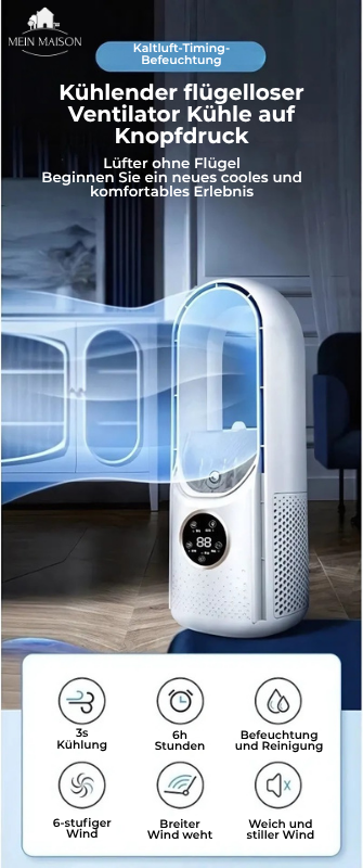 Bladeless USB Air Cooler for Quiet Comfort