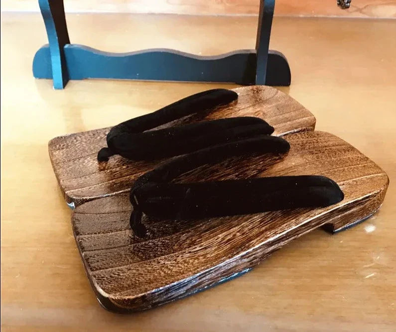 Japanese Geta Sandals Handcrafted Wood & Fabric