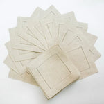 Serviettes en lin blanc avec ourlet ajouré (lot de 6)