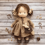 WALDOLLY - Handmade Waldorf cotton doll designed for soft, natural, and imaginative play with timeless minimalist charm