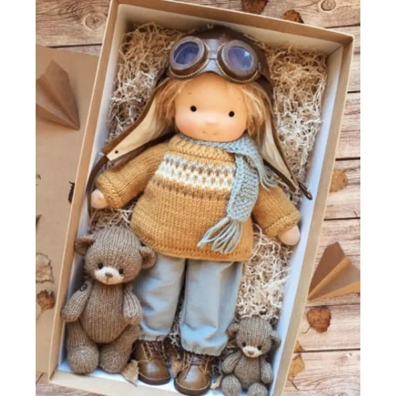 Handmade Waldorf Cotton Doll for Imaginative Play