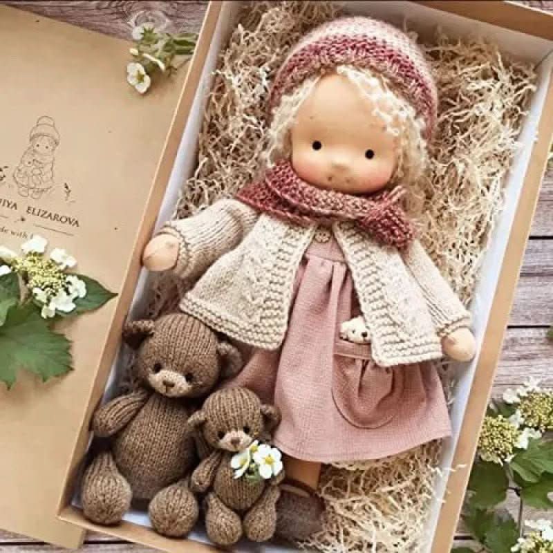 Handmade Waldorf Cotton Doll for Imaginative Play