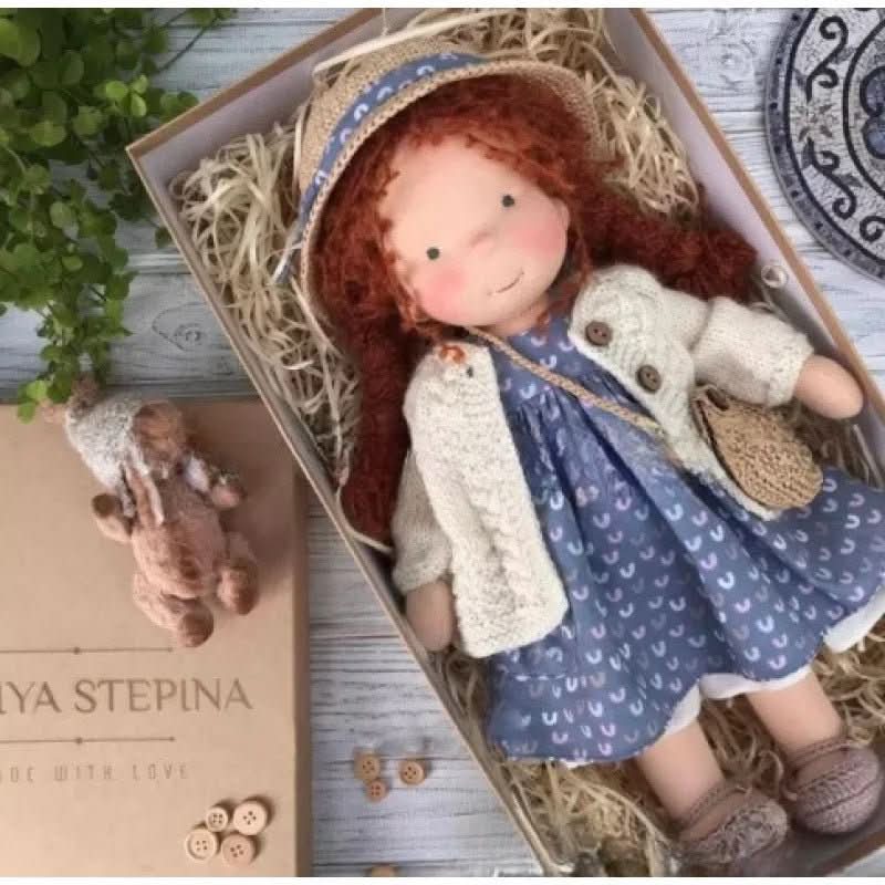 Handmade Waldorf Cotton Doll for Imaginative Play