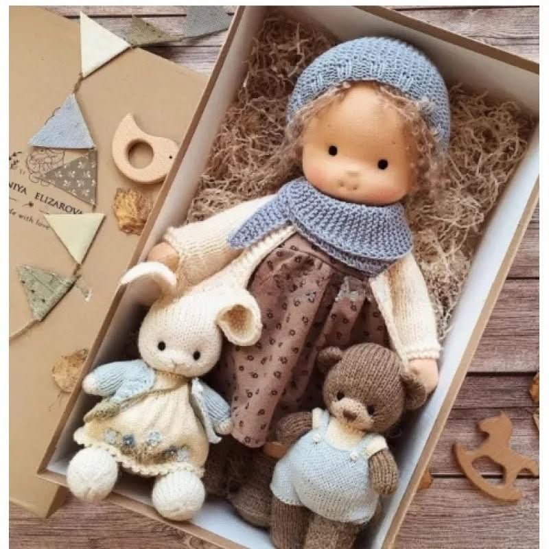 Handmade Waldorf Cotton Doll for Imaginative Play