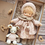 WALDOLLY - Handmade Waldorf cotton doll designed for soft, natural, and imaginative play with timeless minimalist charm