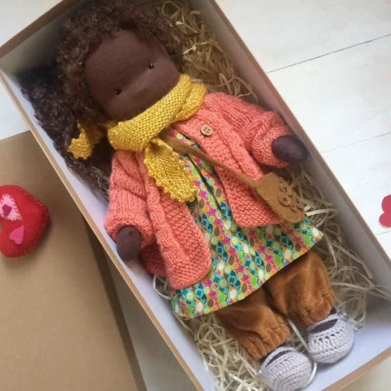 WALDOLLY - Handmade Waldorf cotton doll designed for soft, natural, and imaginative play with timeless minimalist charm