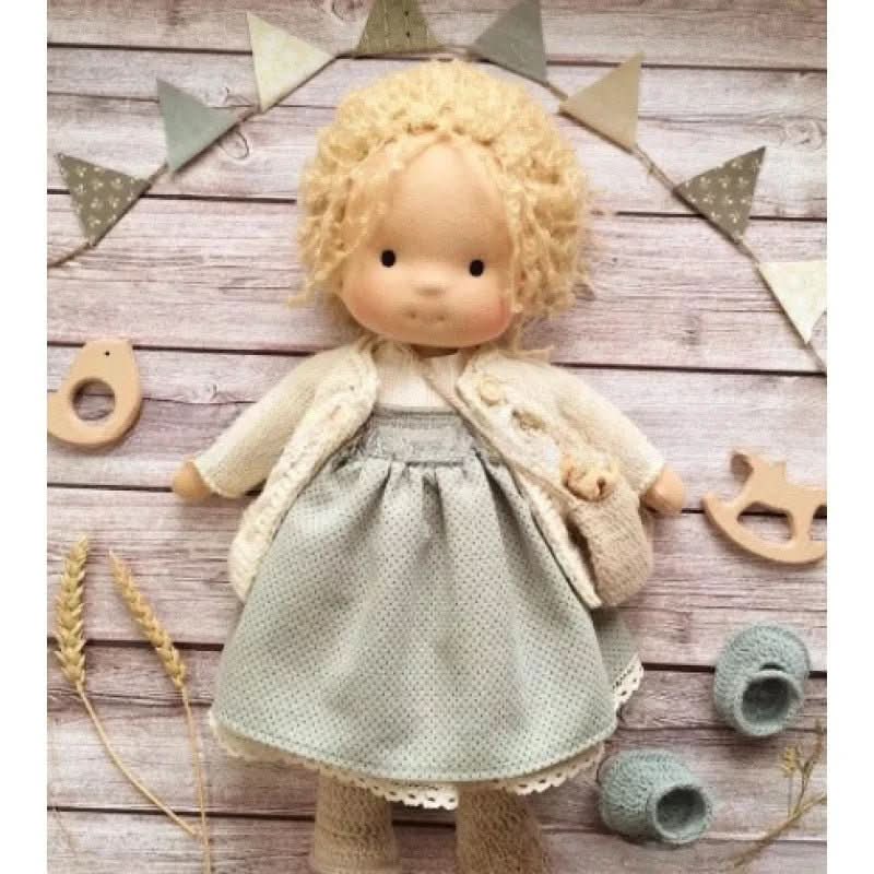 WALDOLLY - Handmade Waldorf cotton doll designed for soft, natural, and imaginative play with timeless minimalist charm