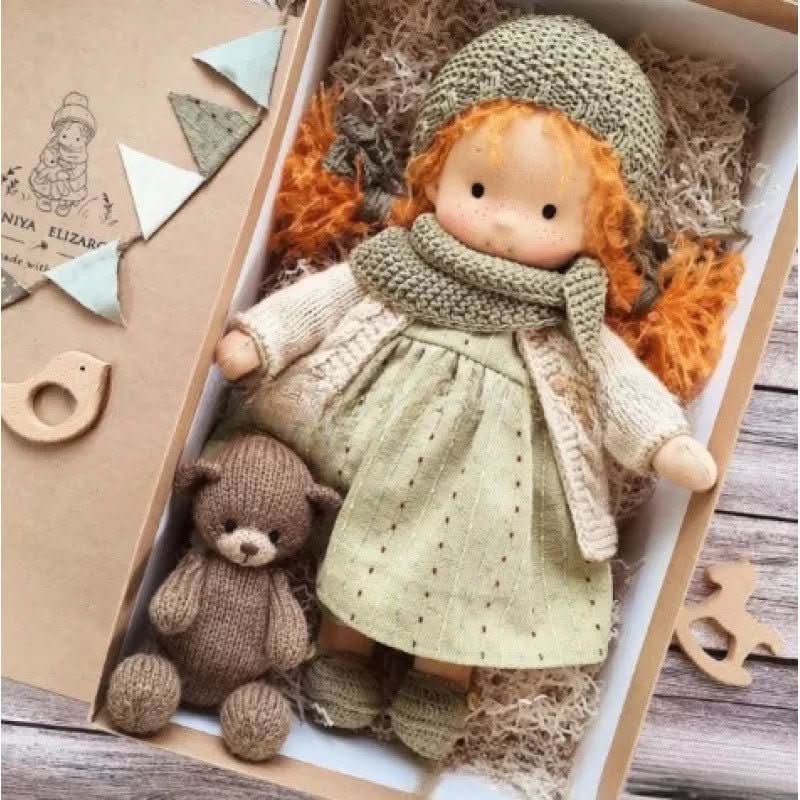 Handmade Waldorf Cotton Doll for Imaginative Play