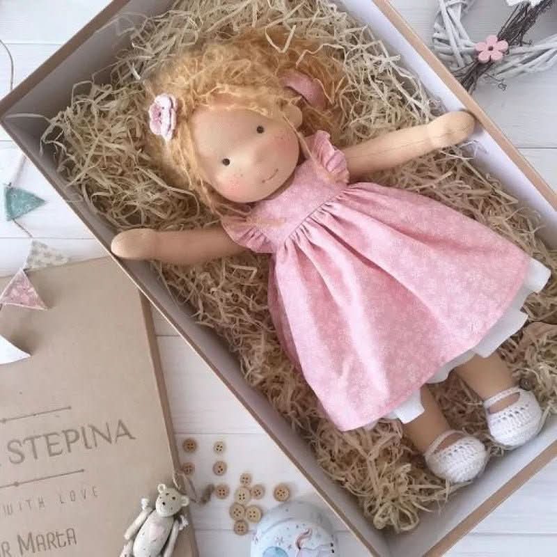 Handmade Waldorf Cotton Doll for Imaginative Play