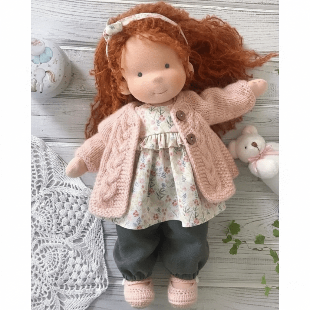 Handmade Waldorf Cotton Doll for Imaginative Play