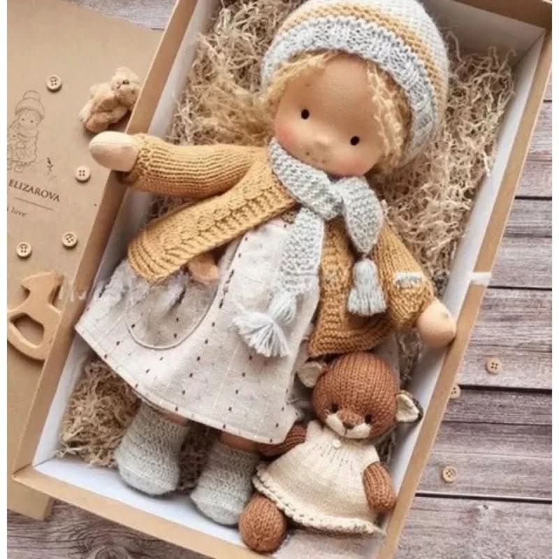 Handmade Waldorf Cotton Doll for Imaginative Play