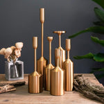 Golden Candle Holder Set For Warm Ambiance