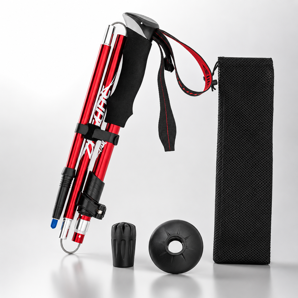 Trekking Poles Foldable Hiking Adjustable Trail Walking Sticks