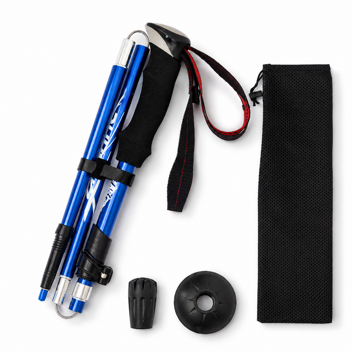 Trekking Poles Foldable Hiking Adjustable Trail Walking Sticks