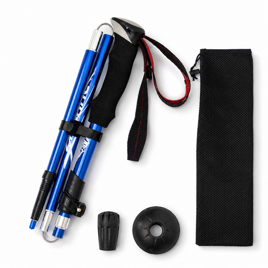 Trekking Poles Foldable Hiking Adjustable Trail Walking Sticks