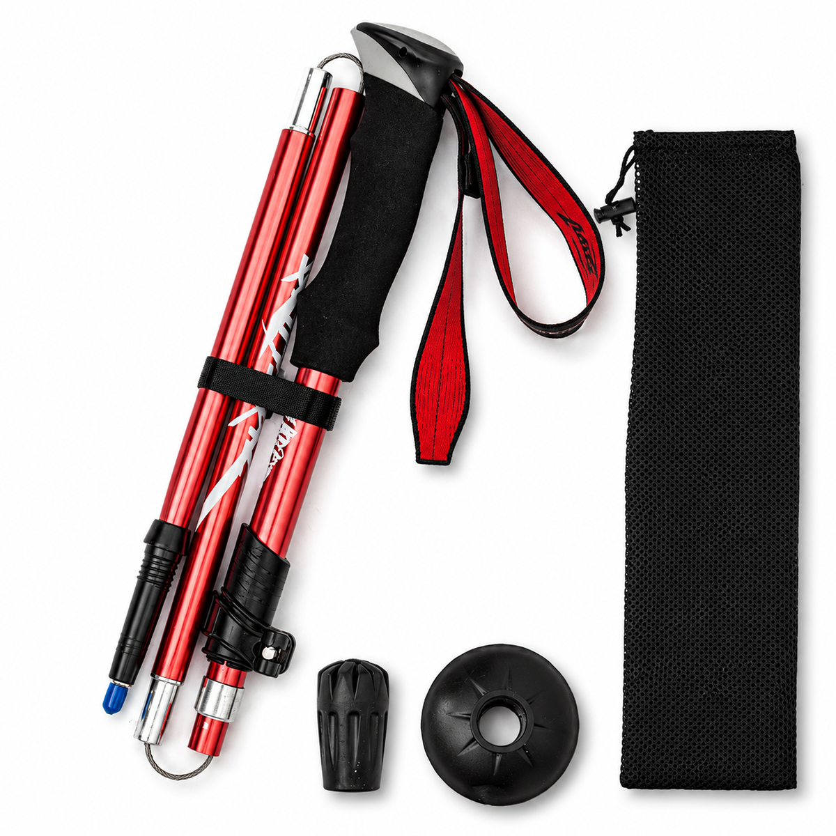 Trekking Poles Foldable Hiking Adjustable Trail Walking Sticks