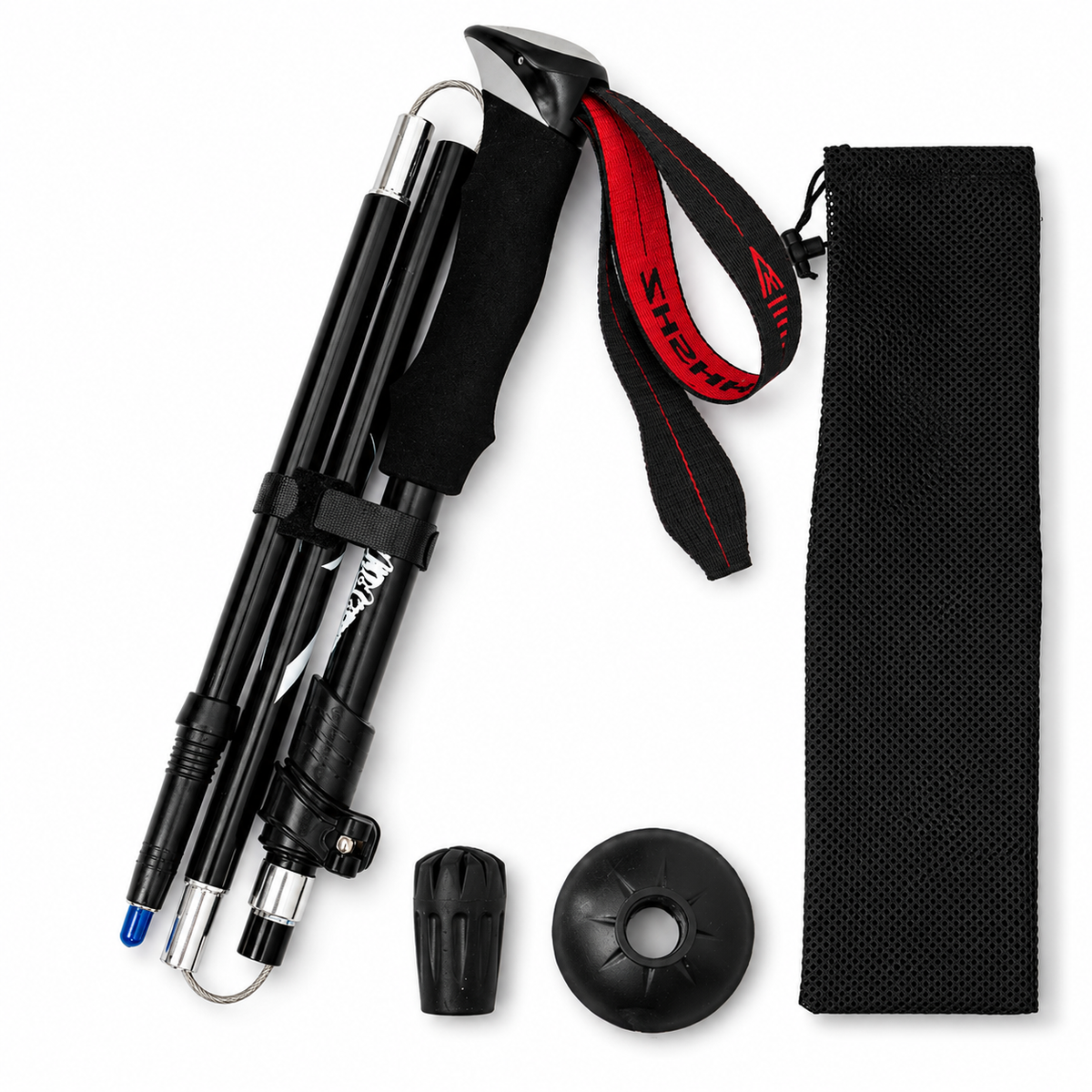 Trekking Poles Foldable Hiking Adjustable Trail Walking Sticks