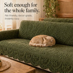 Botanical Plush Sofa Cover For Artful Protection