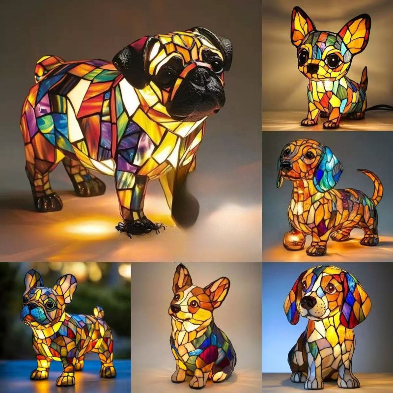 Artistic Dog Breed LED Night Lamp for Cozy Ambience