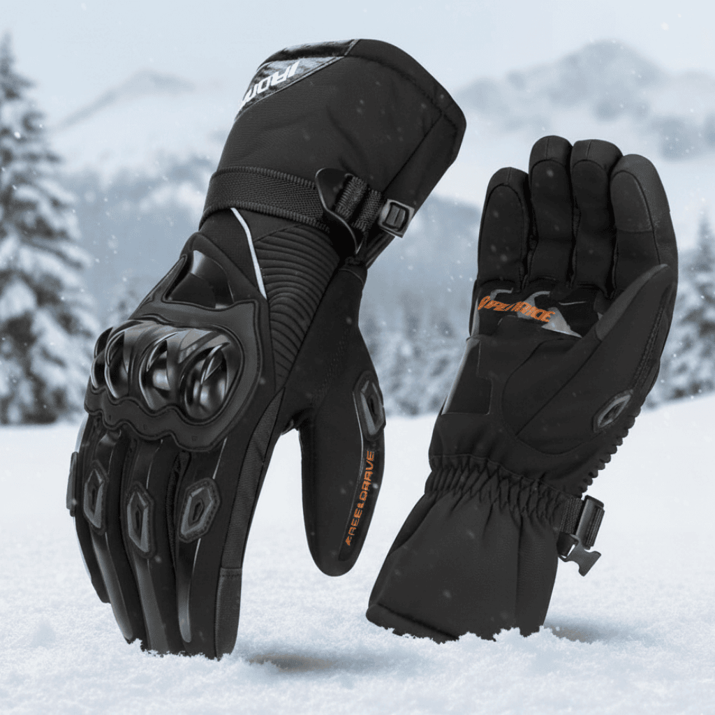 Guanti impermeabili per moto per gite invernali calde