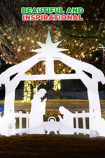 Outdoor Nativity Silhouette For A Serene Christmas Patio