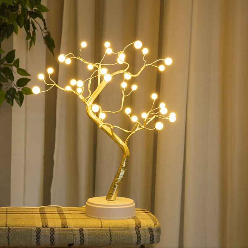 Lampada da tavolo albero di perle per un bagliore incantevole