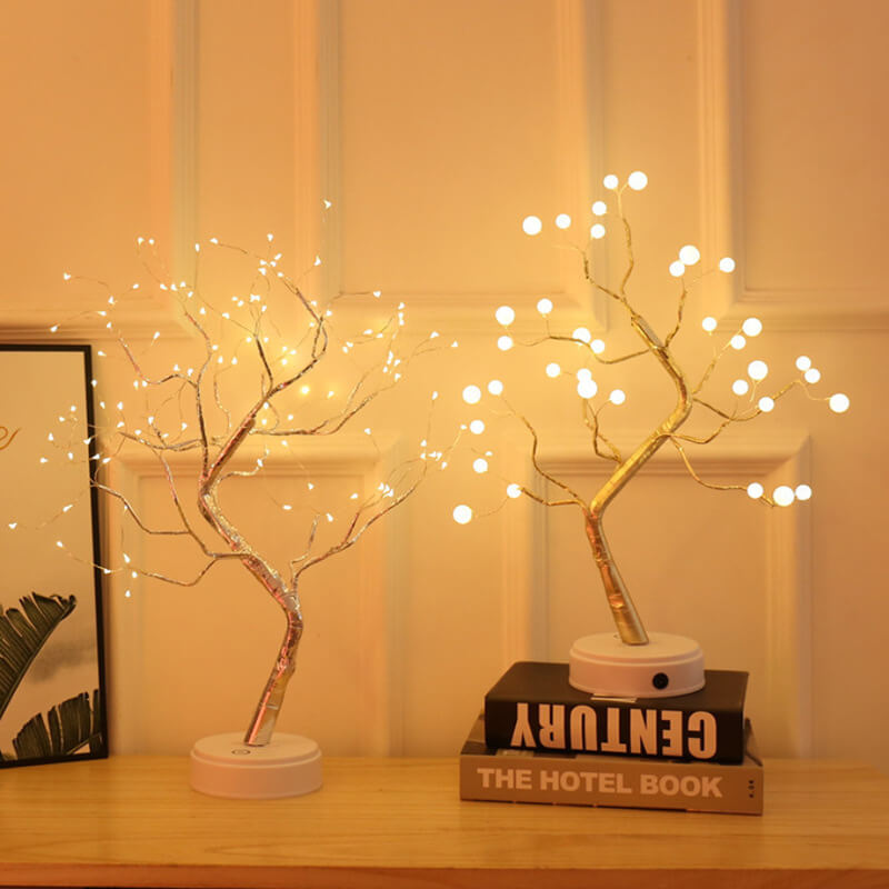 Lampada da tavolo albero di perle per un bagliore incantevole