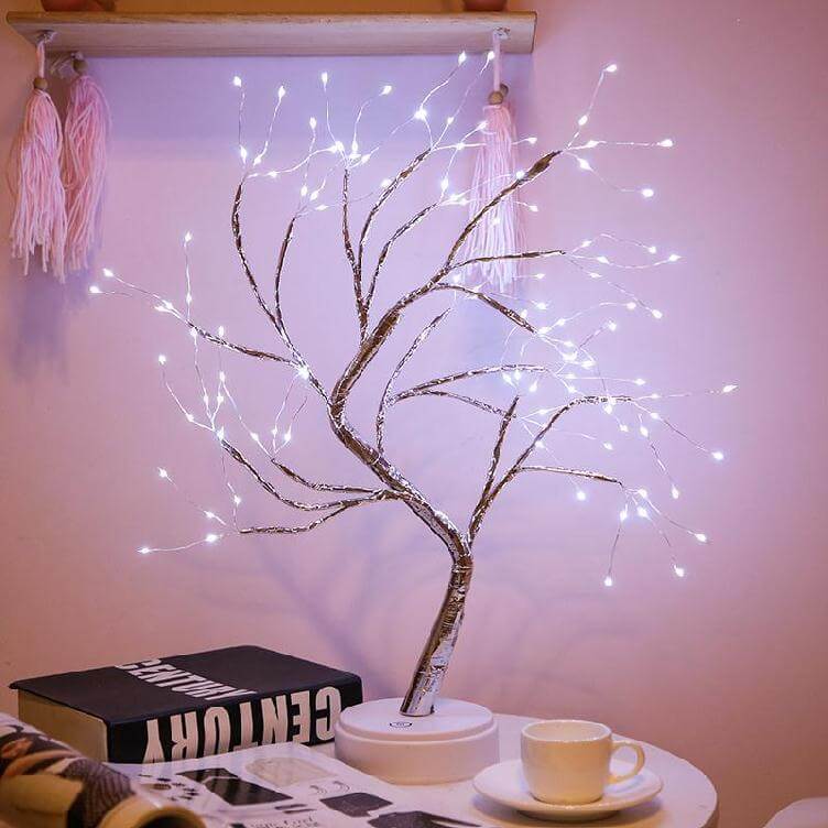 Copper Wire Table Lamp With Sculptural Glow
