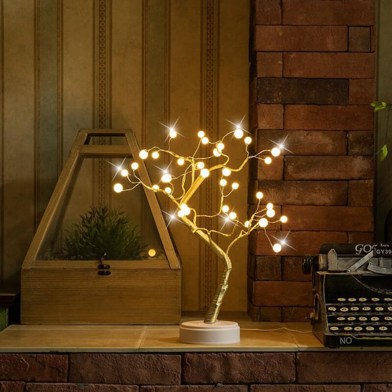 Lampada da tavolo albero di perle per un bagliore incantevole