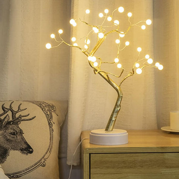 Lampada da tavolo albero di perle per un bagliore incantevole