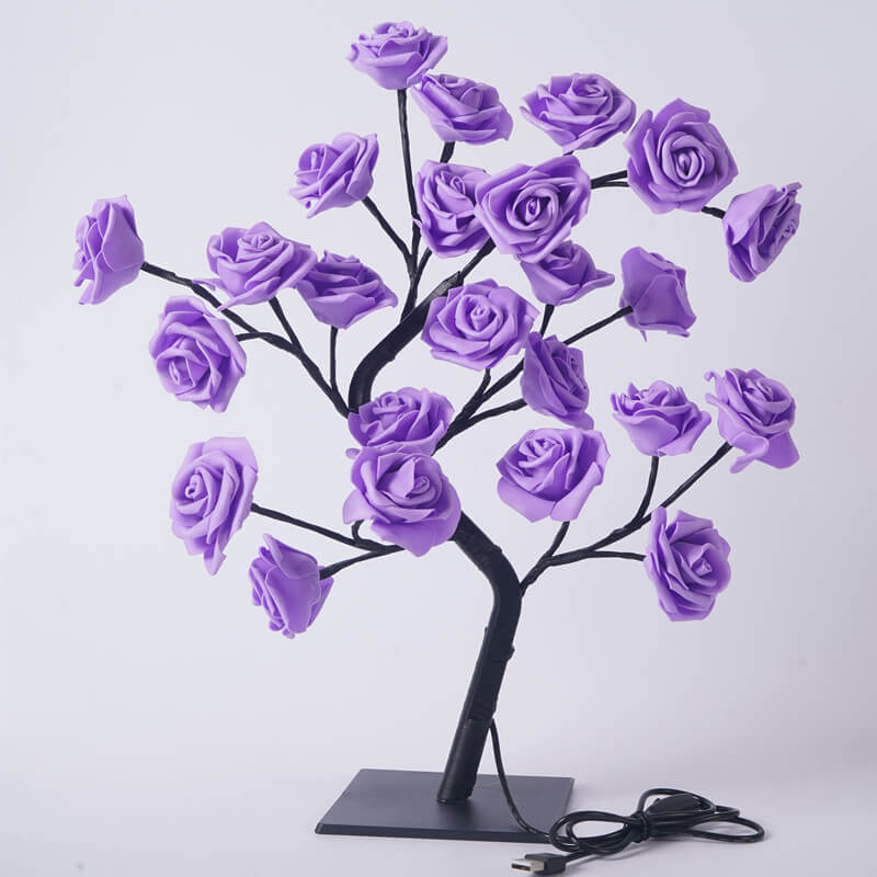 Lampada da Tavolo Albero di Rose per un Bagliore Floreale Morbido