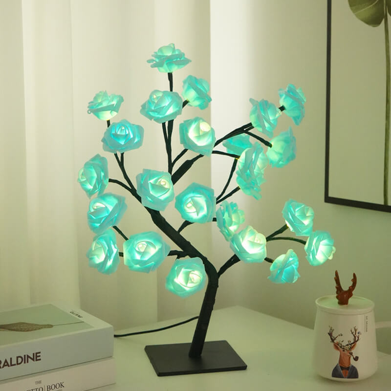Lampada da Tavolo Albero di Rose per un Bagliore Floreale Morbido