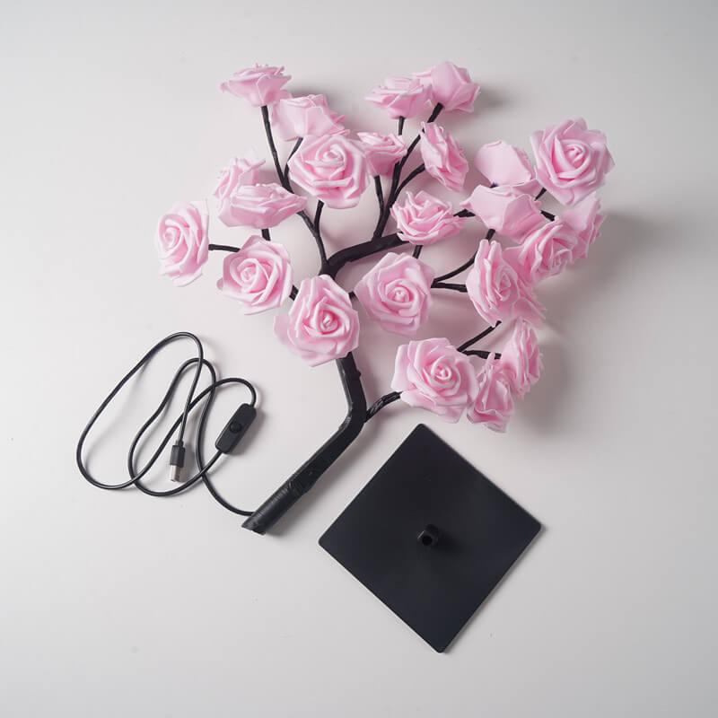Lampada da Tavolo Albero di Rose per un Bagliore Floreale Morbido