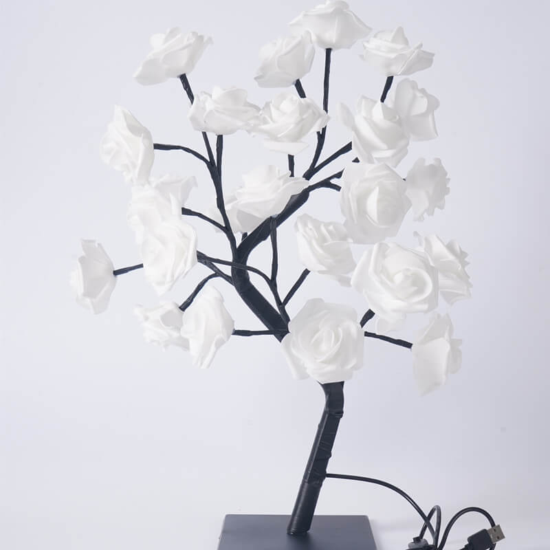 Lampada da Tavolo Albero di Rose per un Bagliore Floreale Morbido