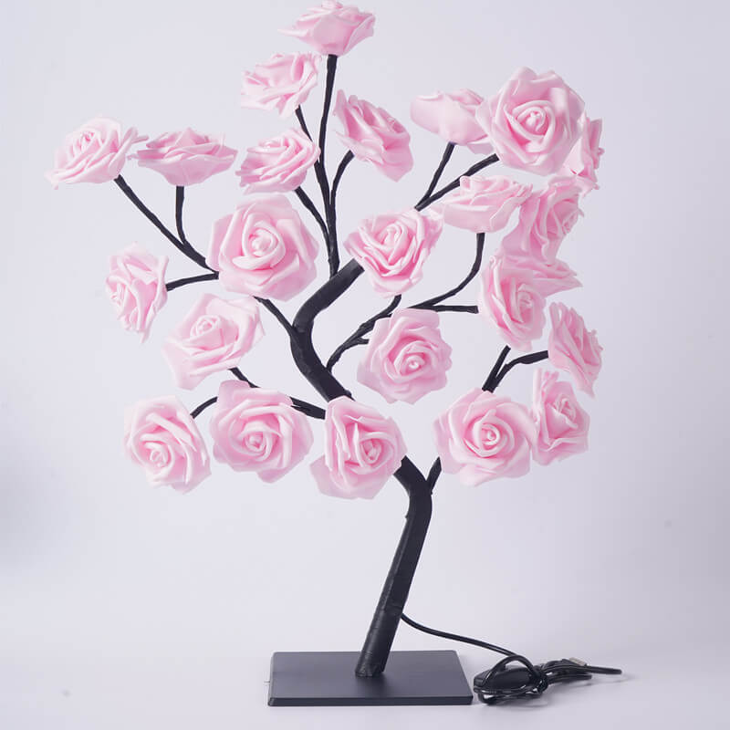 Lampada da Tavolo Albero di Rose per un Bagliore Floreale Morbido