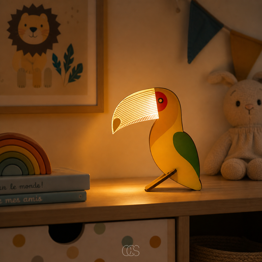 Scandinavian LED Table Lamp - Animal Design for Kids