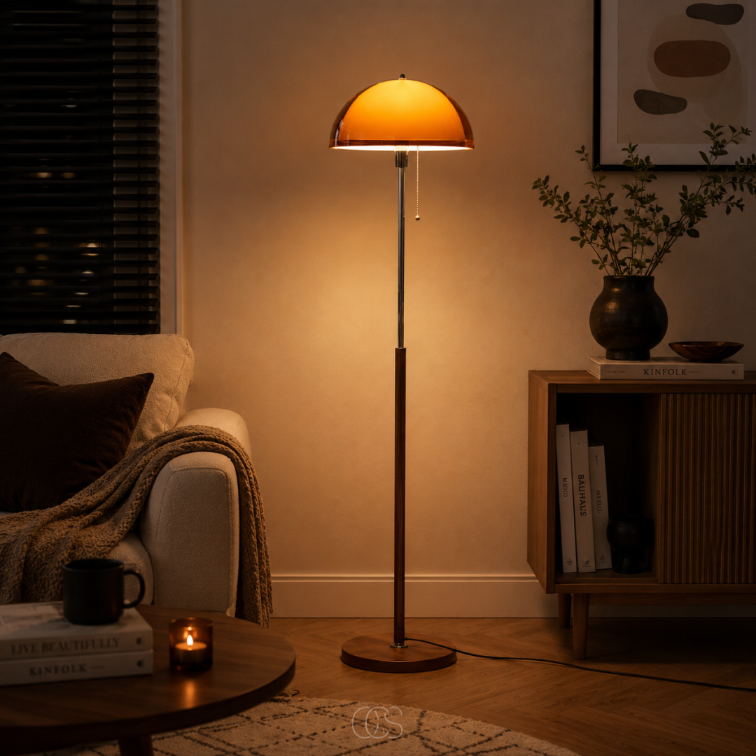 Coby Mushroom Floor Lamp With Retro Character