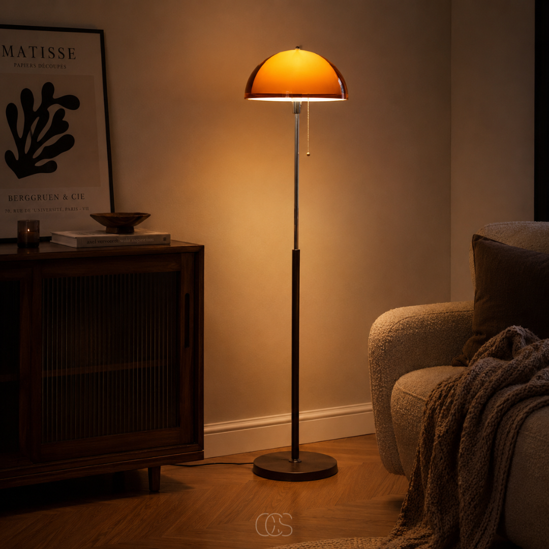 Coby Mushroom Floor Lamp With Retro Character