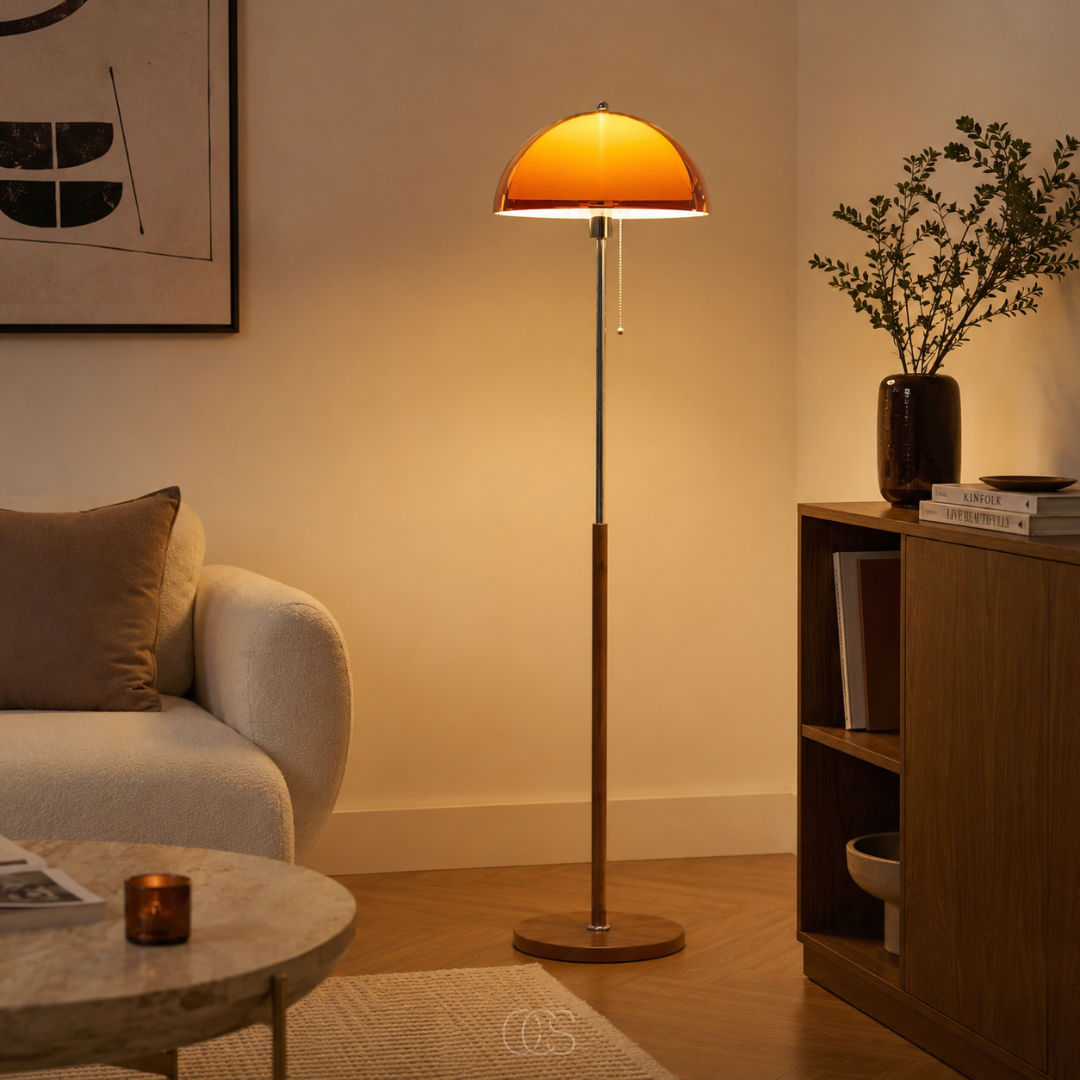 Coby Mushroom Floor Lamp With Retro Character