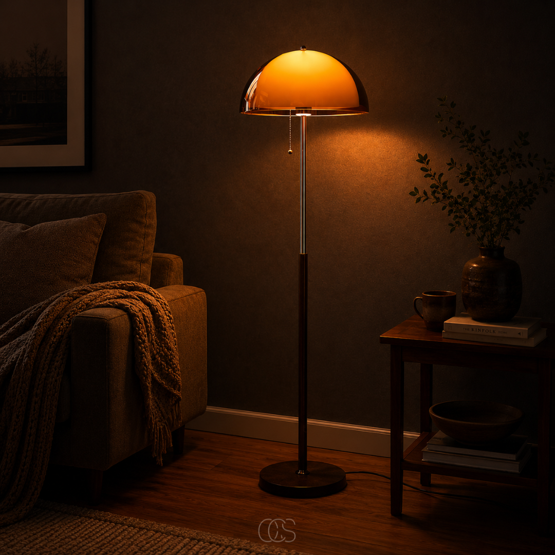 Coby Mushroom Floor Lamp With Retro Character